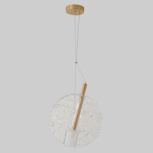 Светильник подвесной FROZEN SP1 BRASS Crystal Lux прозрачный на 1 лампу, основание латунь в стиле современный фото 4