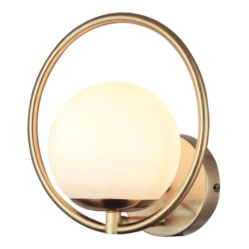 Бра Oportet 2786-1W F-promo белый на 1 лампа, основание золотое в стиле современный 