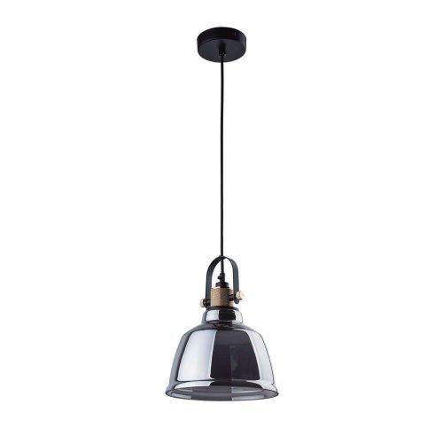 Светильник подвесной Amalfi 9152-NW Nowodvorski серебряный 1 лампа, основание чёрное в стиле лофт 