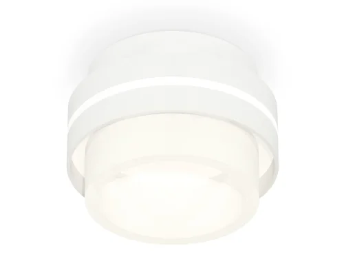 Светильник накладной XS8412002 Ambrella light белый 1 лампа, основание белое в стиле хай-тек круглый