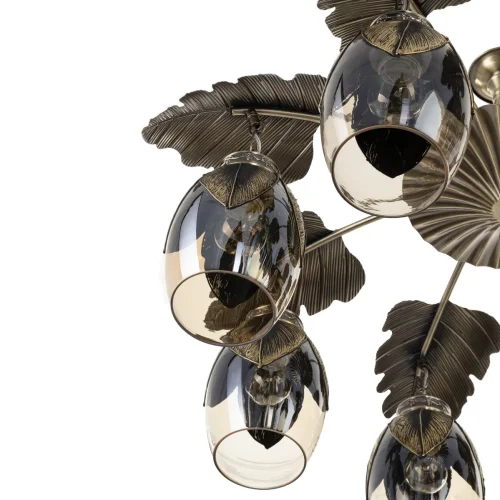 Люстра подвесная Гаруда CL420183 Citilux прозрачная на 8 ламп, основание бронзовое в стиле современный  фото 6