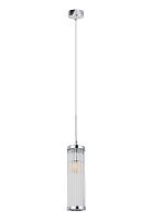 Светильник подвесной TADEO SP1 D100 CHROME/TRANSPARENTE Crystal Lux прозрачный 1 лампа, основание хром в стиле современный 