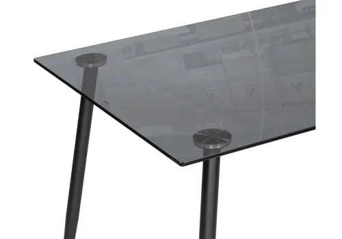Стеклянный стол Smoke 120х80х75 clear gray / black 15551 Woodville столешница чёрная из стекло фото 4