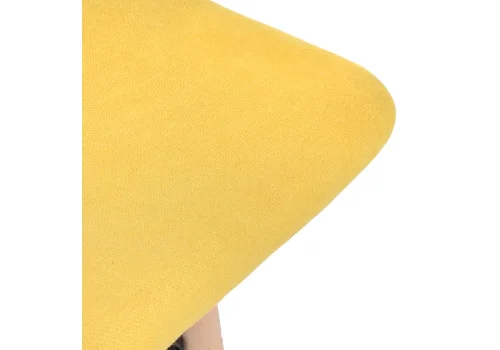 Табурет Ben yellow 11836 Woodville, жёлтый/ткань, ножки/массив бука/натуральный, размеры - ****400*400 фото 5