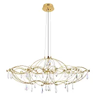 Люстра подвесная ЛЕД Мира / Mira 10586/900 Gold Asfour LOFT IT прозрачная на 1 лампу, основание золотое в стиле арт-деко капли