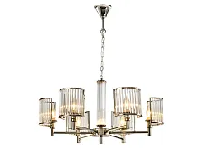 Люстра подвесная 12506/C Newport прозрачная на 6 ламп, основание никель в стиле американский современный классический 