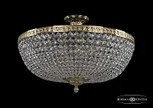 Люстра потолочная хрустальная 19151/55IV G C1 Bohemia Ivele Crystal прозрачная на 8 ламп, основание золотое в стиле классический sp