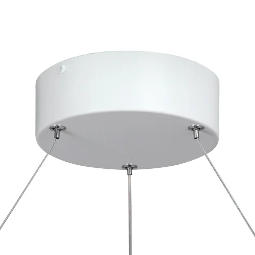 Светильник подвесной LED V4628-0/1S Vitaluce без плафона 1 лампа, основание белое в стиле хай-тек кольца фото 4