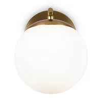 Бра Marble FR5230WL-01BS Freya белый на 1 лампу, основание латунь в стиле современный 