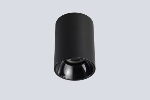 Светильник накладной CLT 084C BL Crystal Lux чёрный на 1 лампу, основание чёрное в стиле минимализм круглый