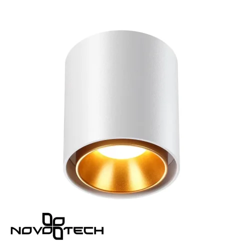 Светильник накладной LED Recte 358486 Novotech белый 1 лампа, основание белое в стиле хай-тек круглый фото 4