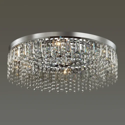 Люстра потолочная Sparkle 5273/6C Lumion прозрачная на 6 ламп, основание хром в стиле классический  фото 4