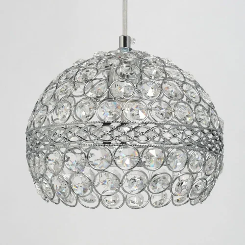 Светильник подвесной Бриз 111011701 DeMarkt прозрачный 1 лампа, основание хром в стиле классический  фото 3
