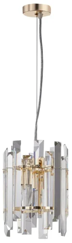 Светильник подвесной Feeriya 2114/03/02P Stilfort прозрачный 2 лампы, основание золотое в стиле современный 