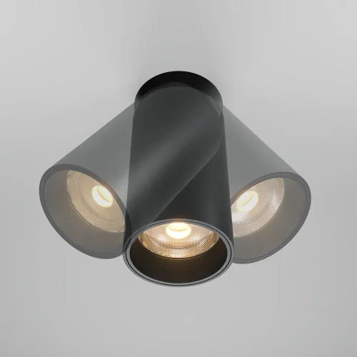 Светильник точечный Focus Led DL125-L12-3K-TRS-B Maytoni чёрный на 1 лампу, основание чёрное в стиле современный хай-тек для затирки круглый фото 6