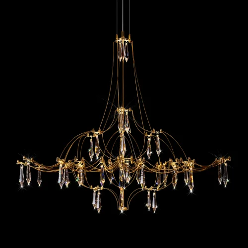 Люстра подвесная ЛЕД Мира / Mira 10588/800 Gold Asfour LOFT IT прозрачная на 1 лампу, основание золотое в стиле арт-деко капли фото 4 Люстра подвесная ЛЕД Мира / Mira 10588/800 Gold Asfour LOFT IT прозрачная на 1 лампу, основание золотое в стиле арт-деко капли фото 4