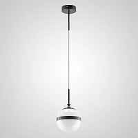 Светильник подвесной GIRA ONE L1 Black 208549-23 ImperiumLoft белый 1 лампа, основание чёрное в стиле современный 