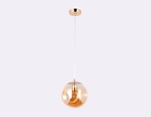 Светильник подвесной TR3510 Ambrella light янтарный 1 лампа, основание золотое в стиле современный  фото 3