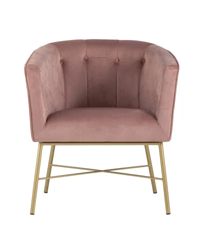 Кресло Шале, велюр розовый УТ000005602 Stool Group, розовый/велюр, ножки/металл/44483, размеры - ****670*620мм фото 2