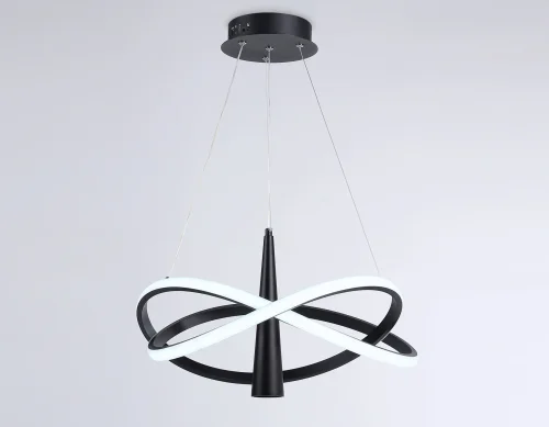Светильник подвесной LED с пультом FL5368 Ambrella light чёрный 1 лампа, основание чёрное в стиле современный хай-тек с пультом фото 4