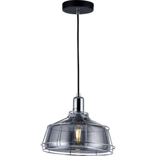 Светильник подвесной Fetto 3002/99/01P Stilfort серый 1 лампа, основание чёрное в стиле лофт 