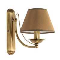 Бра N Abazur N-K-1(P/A) Kutek коричневый 1 лампа, основание бронзовое в стиле классический 