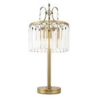 Настольная лампа Инга CL335833 Citilux прозрачная 3 лампы, основание бронзовое металл в стиле современный 