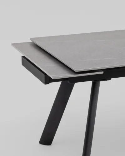 Стол Нэд 120-180/80/76, столешница керамика Armani Grey, подстолье металл УТ000040579 Stool Group столешница серая из керамика фото 4