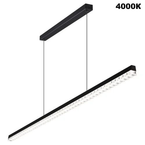 Светильник подвесной LED Monile 359712 Novotech чёрный на 1 лампу, основание чёрное в стиле хай-тек современный минимализм линейный фото 4