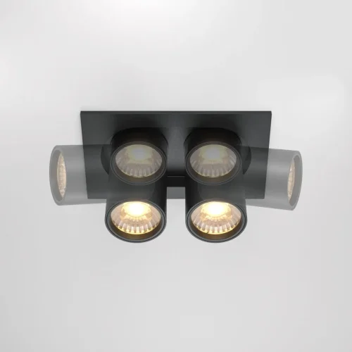 Светильник точечный LED Hidden DL045-02-10W3K-B Maytoni чёрный 2 лампы, основание чёрное в стиле хай-тек современный  фото 7