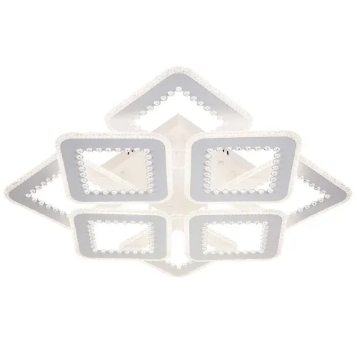 Люстра потолочная LED Dew 10231/8LED Escada прозрачная на 1 лампа, основание белое в стиле хай-тек квадраты