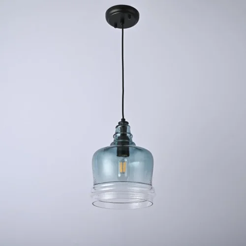 Светильник подвесной Adria 101277-26 ImperiumLoft прозрачный 1 лампа, основание чёрное в стиле современный  фото 4