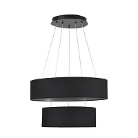 Светильник подвесной Sava 8373/55L Lumion чёрный на 1 лампу, основание чёрное в стиле минимализм кольца Светильник подвесной Sava 8373/55L Lumion чёрный на 1 лампу, основание чёрное в стиле минимализм кольца