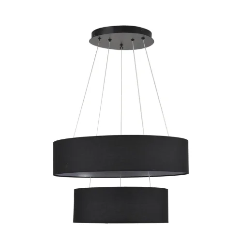 Светильник подвесной Sava 8373/55L Lumion чёрный на 1 лампу, основание чёрное в стиле минимализм кольца Светильник подвесной Sava 8373/55L Lumion чёрный на 1 лампу, основание чёрное в стиле минимализм кольца