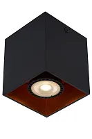 Светильник накладной Bodibis 22966/01/30 Lucide чёрный 1 лампа, основание чёрное в стиле современный квадратный
