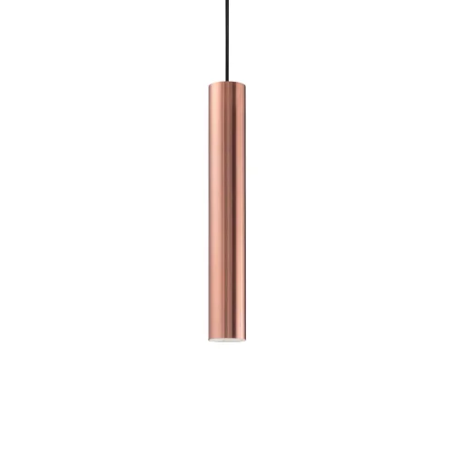 Светильник подвесной LOOK SP1 D06 RAME Ideal Lux медь на 1 лампу, основание медь в стиле современный трубочки