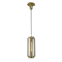Светильник подвесной лофт JARRAS 6198 Mantra прозрачный бежевый 1 лампа, основание бронзовое в стиле лофт 