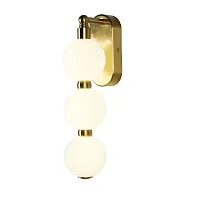 Бра LED Gubbare 4014-1W Favourite белый 1 лампа, основание золотое в стиле современный шар