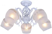 Люстра потолочная Iris TL1140-5H Toplight белая на 5 ламп, основание белое в стиле современный 