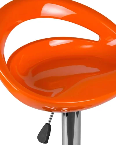 Стул барный 1010-LM DISCO,  цвет сиденья оранжевый, цвет основания хром Dobrin, оранжевый/, ножки/металл/хром, размеры - 790*1000***470*440 фото 7