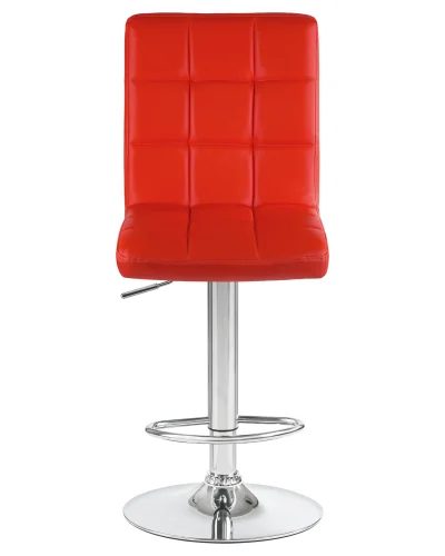Стул барный 5009-LM KRUGER,  цвет сиденья красный, цвет основания хром Dobrin, красный/экокожа, ножки/металл/хром, размеры - 1000*1220***410*560 фото 6