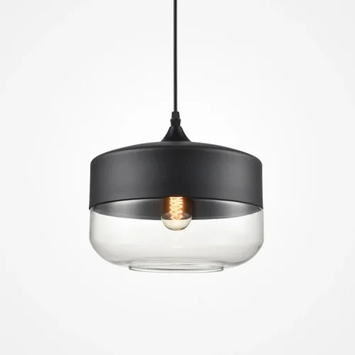 Светильник подвесной NORD D D25 Black/Transparent 190506-26 ImperiumLoft прозрачный на 1 лампу, основание чёрное в стиле современный 