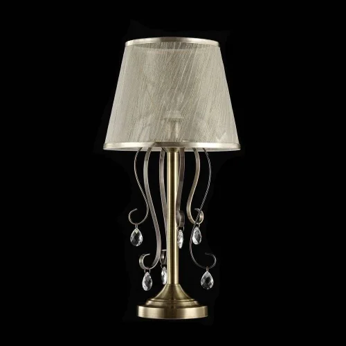 Настольная лампа Simone FR2020-TL-01-BZ Freya бежевая 1 лампа, основание бронзовое металл в стиле классический  фото 3