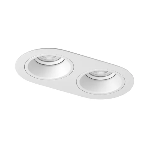 Светильник точечный Domino D6560606WMOD Lightstar белый на 2 лампы, основание белое в стиле современный прямоугольный