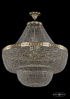 Люстра потолочная хрустальная 19091/H1/80IV G Bohemia Ivele Crystal прозрачная на 22 лампы, основание золотое в стиле классика sp