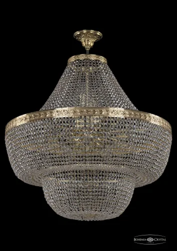 Люстра потолочная хрустальная 19091/H1/80IV G Bohemia Ivele Crystal прозрачная на 22 лампы, основание золотое в стиле классический sp