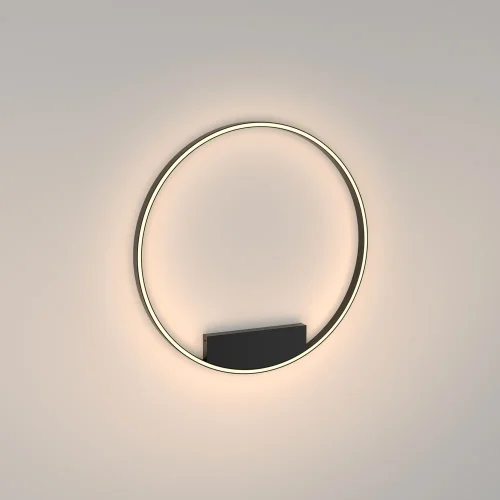 Светильник потолочный LED Rim MOD058CL-L50B3K Maytoni чёрный 1 лампа, основание чёрное в стиле современный хай-тек минимализм кольца фото 2
