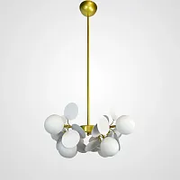 Люстра подвесная Matisse 191858-26 ImperiumLoft белая на 8 ламп, основание золотое в стиле модерн 