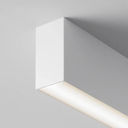 Светильник накладной LED Basis C068CL-12W3-6K-W Maytoni белый на 1 лампу, основание белое в стиле современный хай-тек прямоугольник фото 2