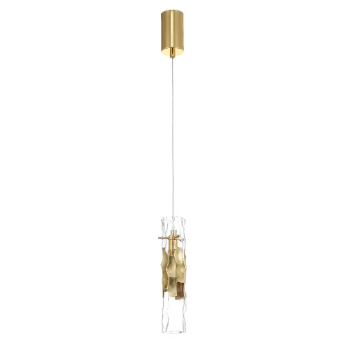 Светильник подвесной PRIMAVERA SP1 GOLD Crystal Lux прозрачный на 1 лампу, основание золотое в стиле современный фото 3